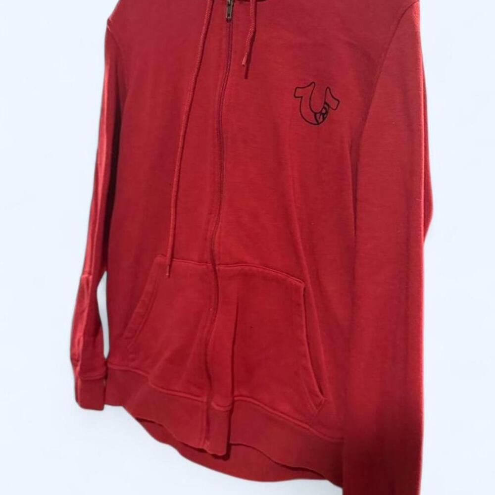 True Religion Red Zip-Up Hoodie – Men’s Medium